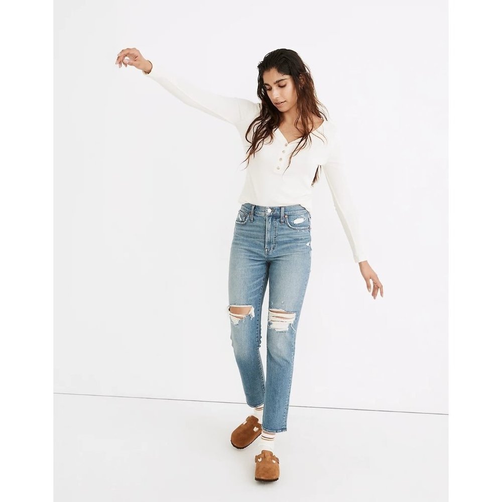 Madewell The Tall Perfect Vintage Jean Denman Wash Size 29T - Picture 2 of 12